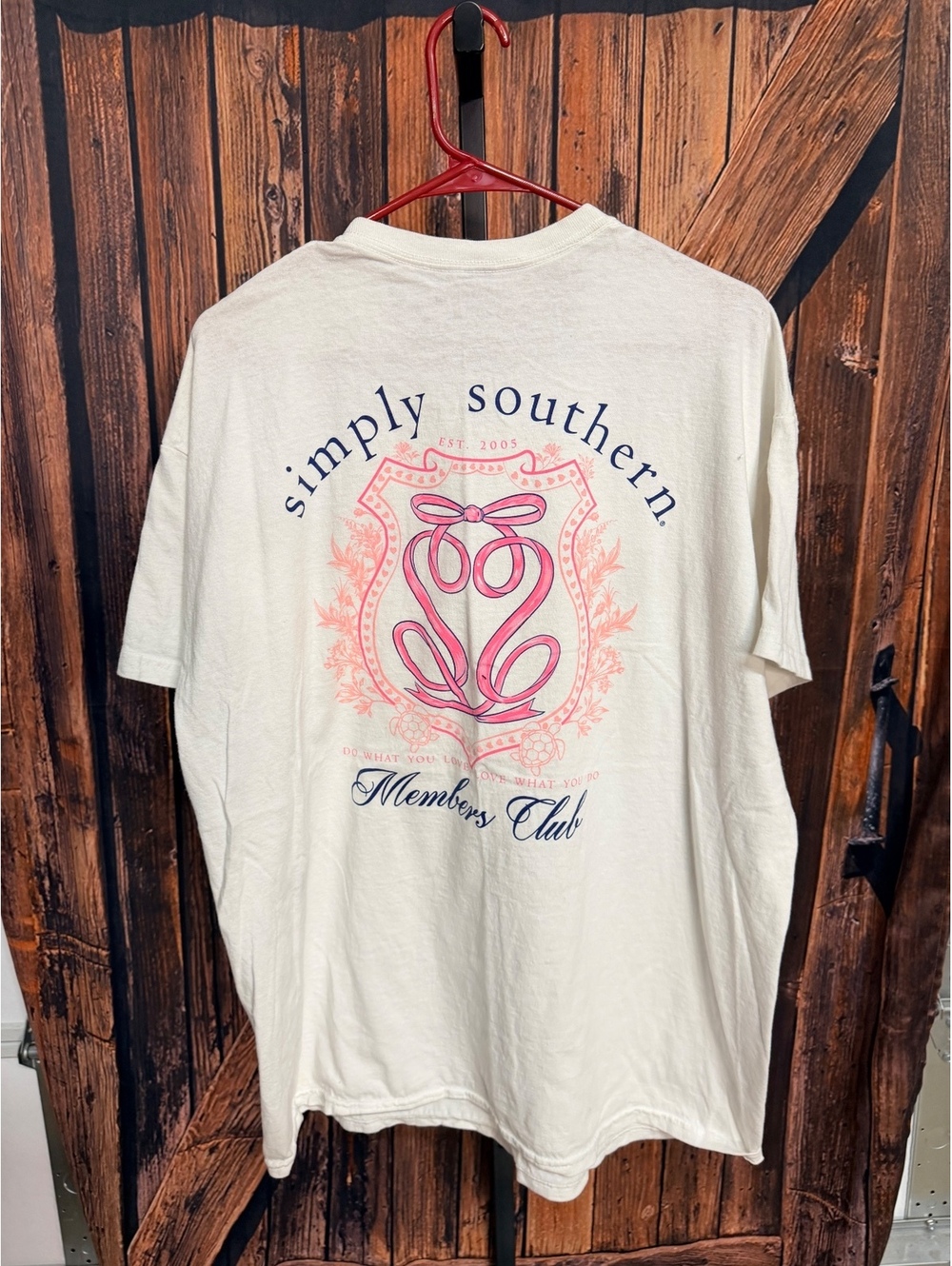 Simply Southern Members Club White Cotton T-Shirt XL